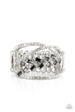 Lavishly Luminary - Silver Ring - Paparazzi Accessories Ring Bedazzle Me Pretty Mobile Fashion Boutique