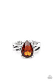 Law of Attraction - Brown Ring - Paparazzi Accessories Ring Bedazzle Me Pretty Mobile Fashion Boutique
