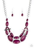 Law of the Jungle - Purple Necklace - Paparazzi Accessories Necklace Bedazzle Me Pretty Mobile Fashion Boutique