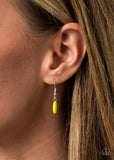 Law of the Jungle - Yellow Necklace - Paparazzi Accessories Necklace Bedazzle Me Pretty Mobile Fashion Boutique