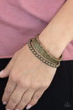 LAYER It On Me - Brass Bracelet - Paparazzi Accessories Bracelet Bedazzle Me Pretty Mobile Fashion Boutique