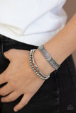 LAYER It On Me - Silver Bracelet - Paparazzi Accessories Bracelet Bedazzle Me Pretty Mobile Fashion Boutique