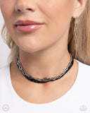 LAYER of the Year - Black Choker Necklace - Paparazzi Accessories Necklace Bedazzle Me Pretty Mobile Fashion Boutique