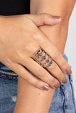 Layer On The Luster - Black Ring - Paparazzi Accessories Ring Bedazzle Me Pretty Mobile Fashion Boutique