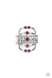 Layer On The Luster - Pink Ring - Paparazzi Accessories Ring Bedazzle Me Pretty Mobile Fashion Boutique