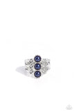 Layered Light - Blue Ring - Paparazzi Accessories Ring Bedazzle Me Pretty Mobile Fashion Boutique