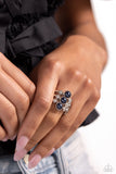 Layered Light - Blue Ring - Paparazzi Accessories Ring Bedazzle Me Pretty Mobile Fashion Boutique
