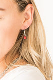 Laying The Groundwork - Red Necklace - Paparazzi Accessories Necklace Bedazzle Me Pretty Mobile Fashion Boutique
