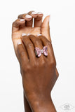 Lazy Afternoon - Pink Ring - Paparazzi Accessories Ring Bedazzle Me Pretty Mobile Fashion Boutique