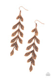 Lead From the FROND - Copper Earrings - Paparazzi Accessories Earrings Bedazzle Me Pretty Mobile Fashion Boutique