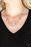 Lead Role - Orange Necklace - Paparazzi Accessories Necklace Bedazzle Me Pretty Mobile Fashion Boutique