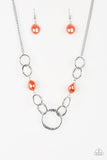 Lead Role - Orange Necklace - Paparazzi Accessories Necklace Bedazzle Me Pretty Mobile Fashion Boutique