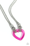Lead with Your Heart - Pink Necklace - Paparazzi Accessories Necklace Bedazzle Me Pretty Mobile Fashion Boutique