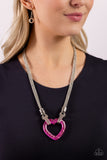 Lead with Your Heart - Pink Necklace - Paparazzi Accessories Necklace Bedazzle Me Pretty Mobile Fashion Boutique