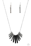 Leading MANE - Black Necklace - Paparazzi Accessories Necklace Bedazzle Me Pretty Mobile Fashion Boutique