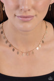 LEAF a Light On - Gold Necklace - Paparazzi Accessories Necklace Bedazzle Me Pretty Mobile Fashion Boutique