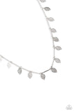 LEAF a Light On - Silver Necklace - Paparazzi Accessories Necklace Bedazzle Me Pretty Mobile Fashion Boutique