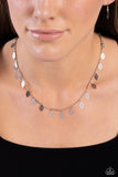LEAF a Light On - Silver Necklace - Paparazzi Accessories Necklace Bedazzle Me Pretty Mobile Fashion Boutique