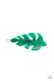 LEAF Your Mark - Green Hair Clip - Paparazzi Accessories Hair Clip FS-Bedazzle Me Pretty Mobile Fashion Boutique