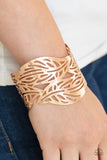 Leafy Lei - Rose Gold Bracelet - Paparazzi Accessories Bracelet Bedazzle Me Pretty Mobile Fashion Boutique