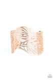 Leafy Lei - Rose Gold Bracelet - Paparazzi Accessories Bracelet Bedazzle Me Pretty Mobile Fashion Boutique