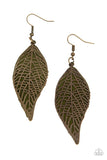 Leafy Luxury - Green Earrings - Paparazzi Accessories Earrings Bedazzle Me Pretty Mobile Fashion Boutique