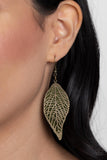 Leafy Luxury - Green Earrings - Paparazzi Accessories Earrings Bedazzle Me Pretty Mobile Fashion Boutique