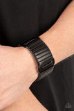 Leather Lumberyard - Black Bracelet - Paparazzi Accessories Bracelet Bedazzle Me Pretty Mobile Fashion Boutique