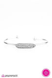 Leave A Little Sparkle - White Bracelet - Paparazzi Accessories Bracelet Bedazzle Me Pretty Mobile Fashion Boutique
