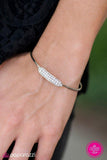 Leave A Little Sparkle - White Bracelet - Paparazzi Accessories Bracelet Bedazzle Me Pretty Mobile Fashion Boutique