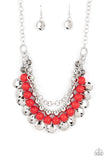 Leave Her Wild - Red Necklace - Paparazzi Accessories Necklace Bedazzle Me Pretty Mobile Fashion Boutique