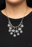 Leave it in the PASTURE - Silver Necklace - Paparazzi Accessories Necklace Bedazzle Me Pretty Mobile Fashion Boutique