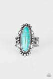 Leave No Trace - Blue Ring - Paparazzi Accessories Ring Bedazzle Me Pretty Mobile Fashion Boutique