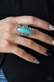 Leave No Trace - Blue Ring - Paparazzi Accessories Ring Bedazzle Me Pretty Mobile Fashion Boutique