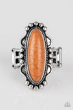Leave No Trace - Brown Ring - Paparazzi Accessories Ring Bedazzle Me Pretty Mobile Fashion Boutique