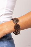 Leave of Lace - Copper Bracelet - Paparazzi Accessories Bracelet Bedazzle Me Pretty Mobile Fashion Boutique