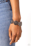 Leave of Lace - Silver Bracelet - Paparazzi Accessories Bracelet Bedazzle Me Pretty Mobile Fashion Boutique