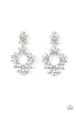 Leave Them Speechless - White Earrings - Paparazzi Accessories Earrings Bedazzle Me Pretty Mobile Fashion Boutique