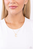 Leave Your Initials - Gold - C Necklace - Paparazzi Accessories Necklace Bedazzle Me Pretty Mobile Fashion Boutique