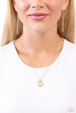 Leave Your Initials - Gold - G Necklace - Paparazzi Accessories Necklace Bedazzle Me Pretty Mobile Fashion Boutique