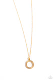 Leave Your Initials - Gold - O Necklace - Paparazzi Accessories Necklace Bedazzle Me Pretty Mobile Fashion Boutique