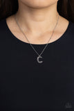Leave Your Initials - Silver - C Necklace - Paparazzi Accessories Necklace Bedazzle Me Pretty Mobile Fashion Boutique