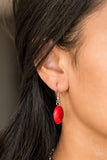 Leave Your LANDMARK - Red Necklace - Paparazzi Accessories Necklace Bedazzle Me Pretty Mobile Fashion Boutique