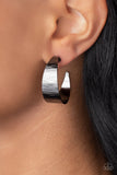 Lecture on Texture - Black Earrings - Paparazzi Accessories Earrings Bedazzle Me Pretty Mobile Fashion Boutique
