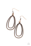 Lend Me Your Lasso - Copper Earrings - Paparazzi Accessories Earrings Bedazzle Me Pretty Mobile Fashion Boutique