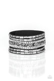 Less Bitter, More Glitter! - Black Bracelet - Paparazzi Accessories Bracelet Bedazzle Me Pretty Mobile Fashion Boutique