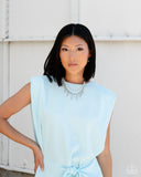 Lessons in Luxury - White Necklace - Paparazzi Accessories Necklace Bedazzle Me Pretty Mobile Fashion Boutique