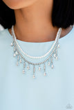 Lessons in Luxury - White Necklace - Paparazzi Accessories Necklace Bedazzle Me Pretty Mobile Fashion Boutique