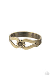 Let A Hundred SUNFLOWERS Bloom - Brass Bracelet - Paparazzi Accessories Bracelet Bedazzle Me Pretty Mobile Fashion Boutique