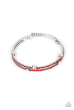 Let Freedom BLING - Red Bracelet - Paparazzi Accessories Bracelet Bedazzle Me Pretty Mobile Fashion Boutique